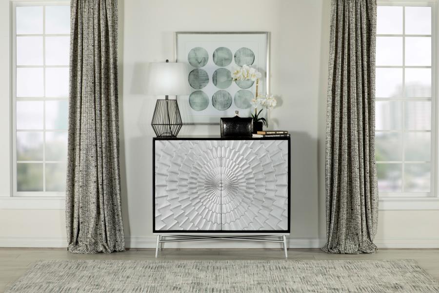 Josie Silver Accent Cabinet