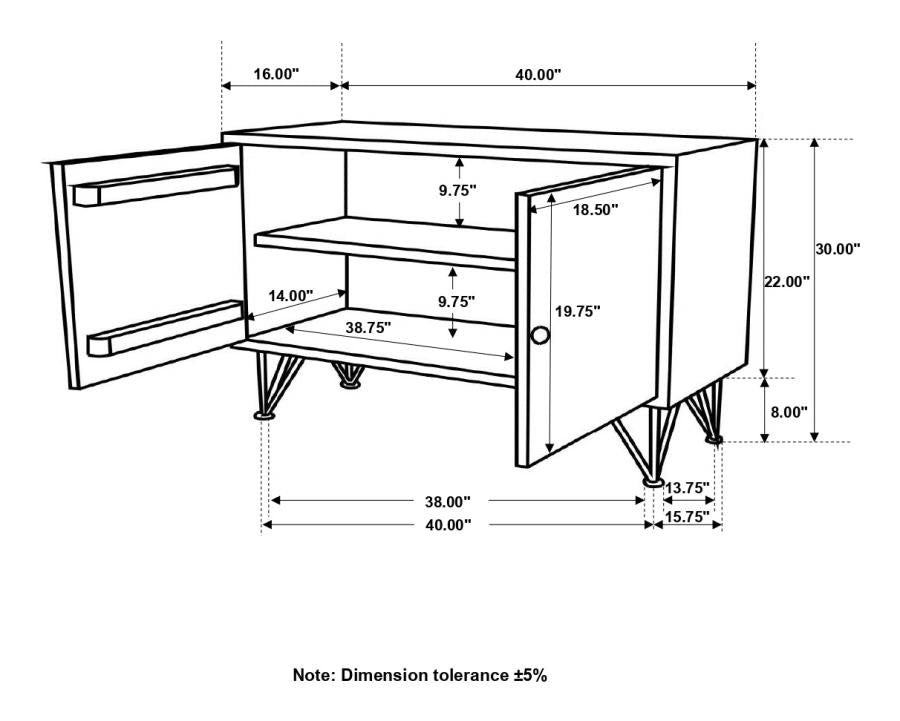 Macon Brown Accent Cabinet