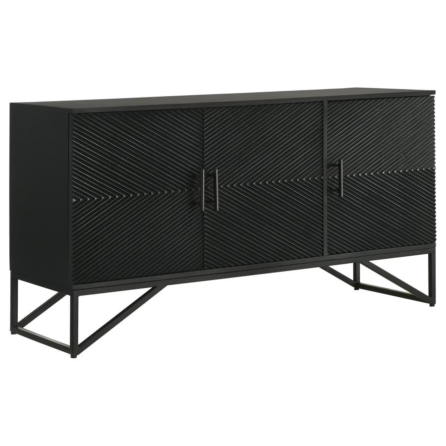 Riddell Black Accent Cabinet