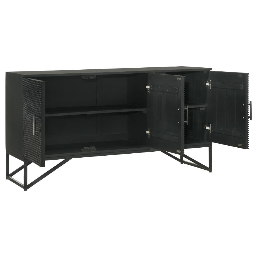 Riddell Black Accent Cabinet