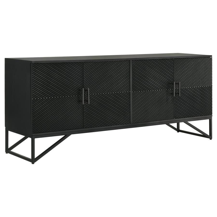 Riddell Black Accent Cabinet