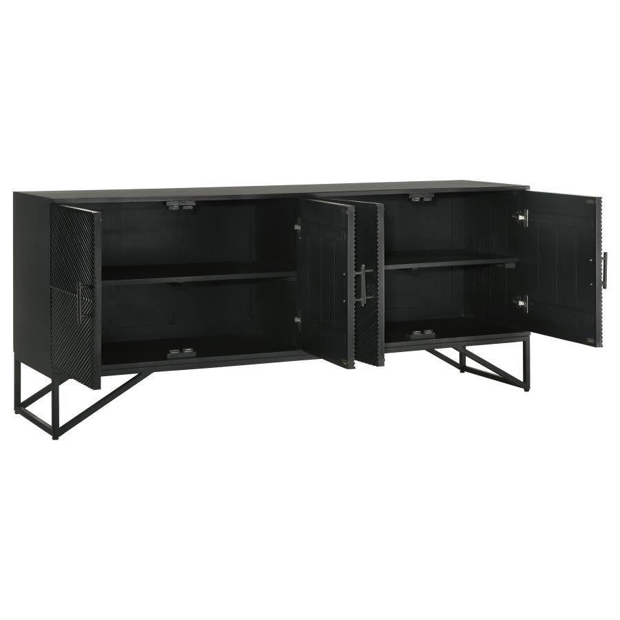 Riddell Black Accent Cabinet