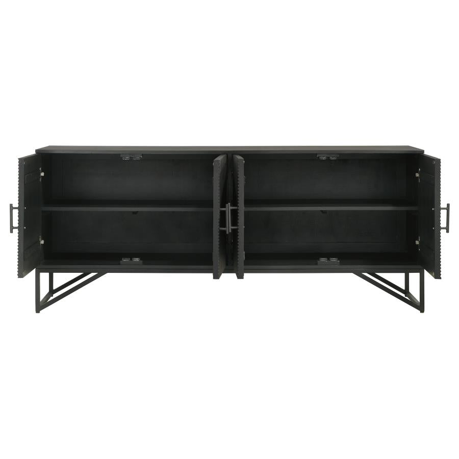 Riddell Black Accent Cabinet