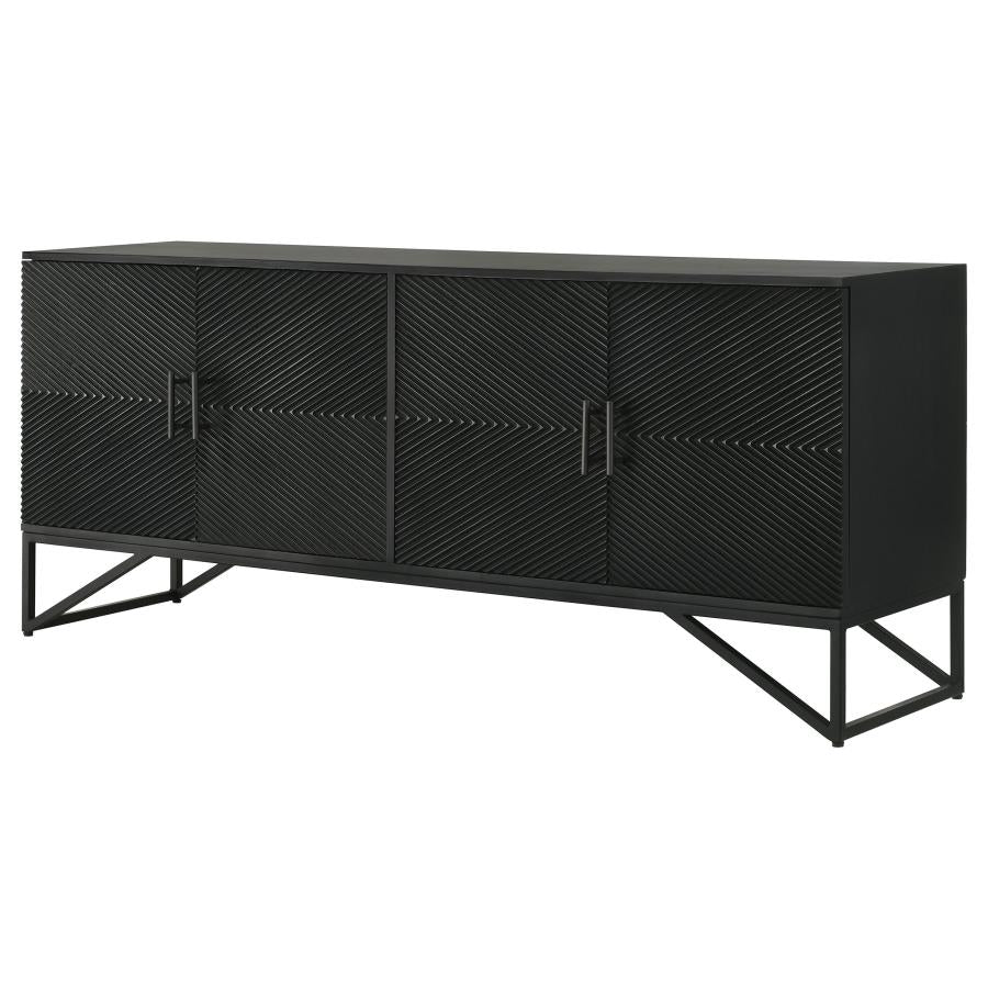 Riddell Black Accent Cabinet