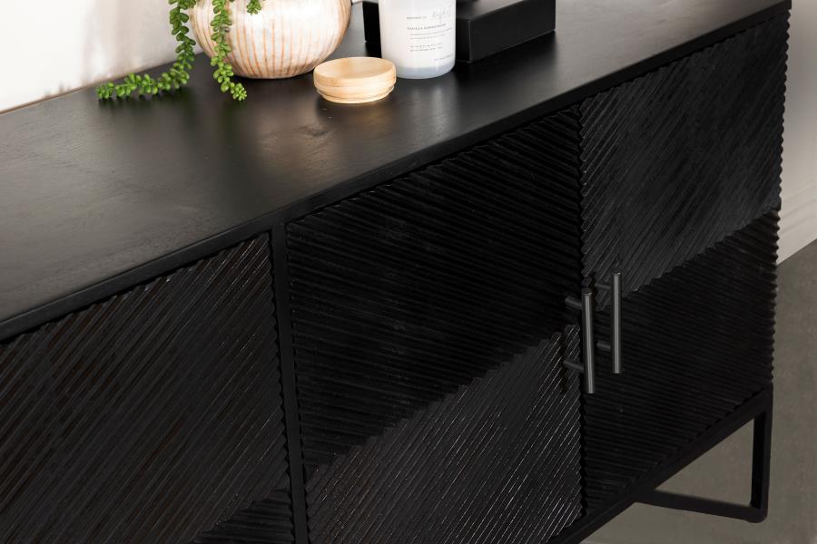 Riddell Black Accent Cabinet