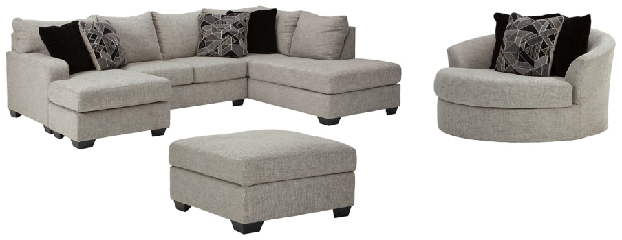 Megginson 2-Piece Sectional with Chair and Ottoman - PKG002382