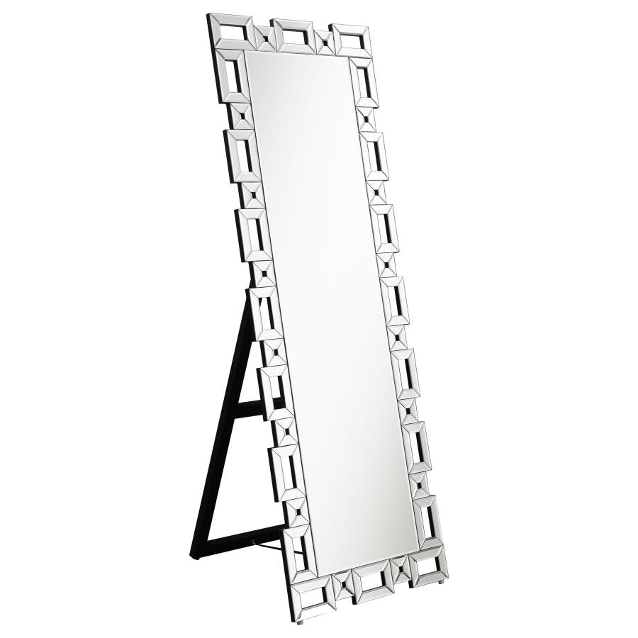 Tavin Silver Standing Mirror