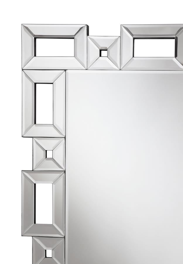 Tavin Silver Standing Mirror