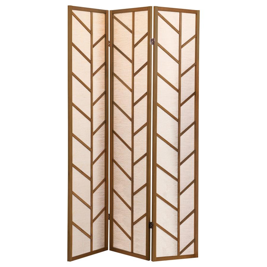 Mila Brown 3 Panel Room Divider