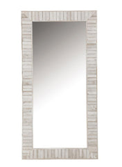 Pino White Floor Mirror
