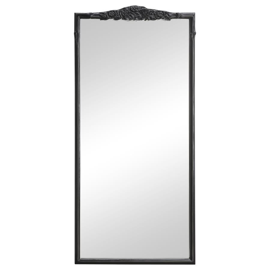 Sylvie Black Floor Mirror