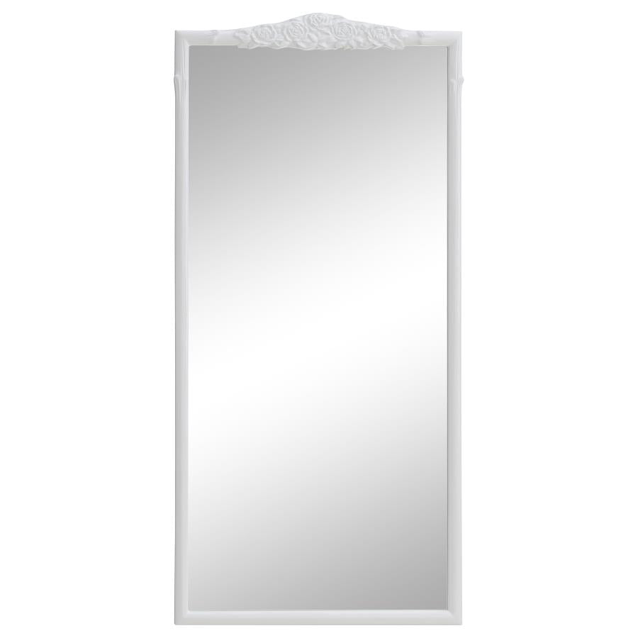 Sylvie White Floor Mirror