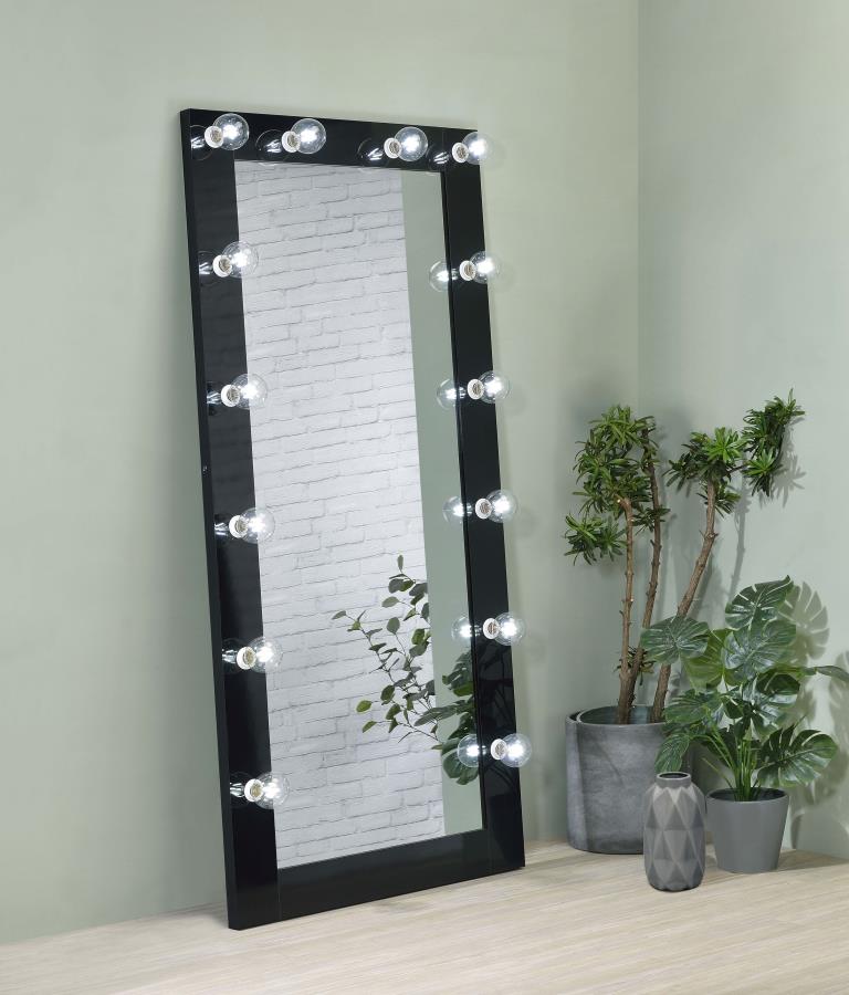 Zayan Black Floor Mirror