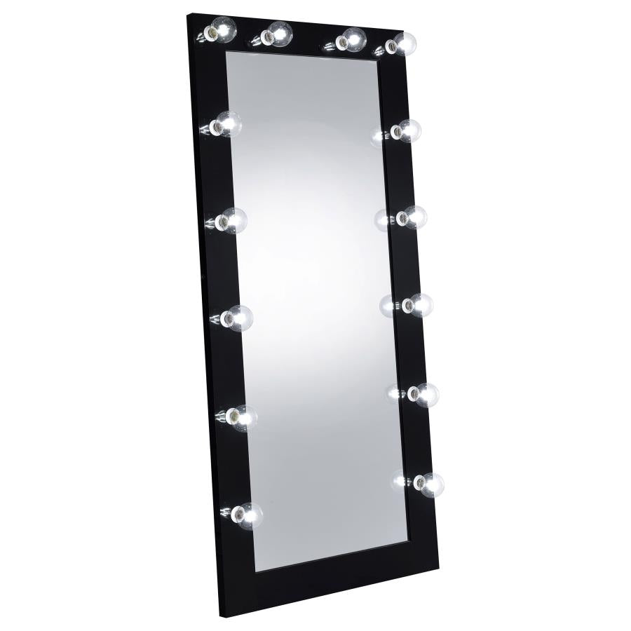 Zayan Black Floor Mirror