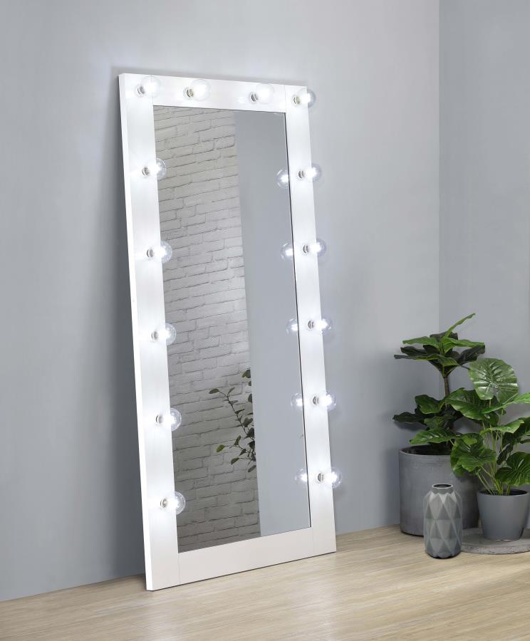 Zayan White Floor Mirror
