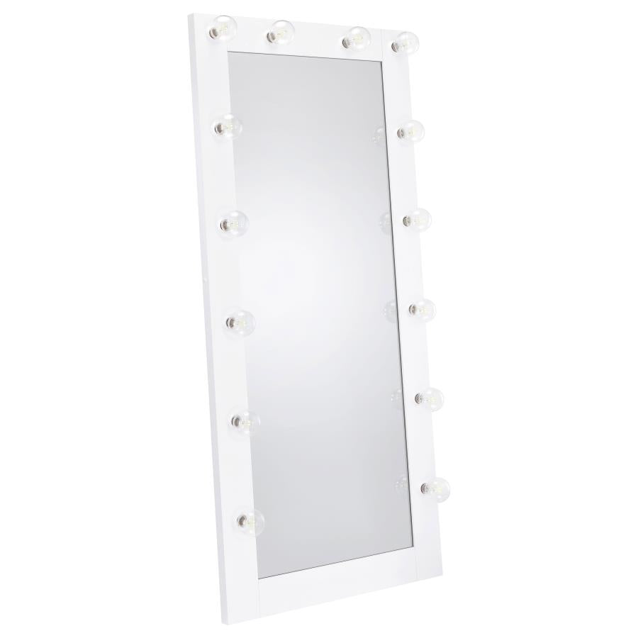 Zayan White Floor Mirror