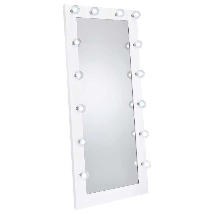 Zayan White Floor Mirror