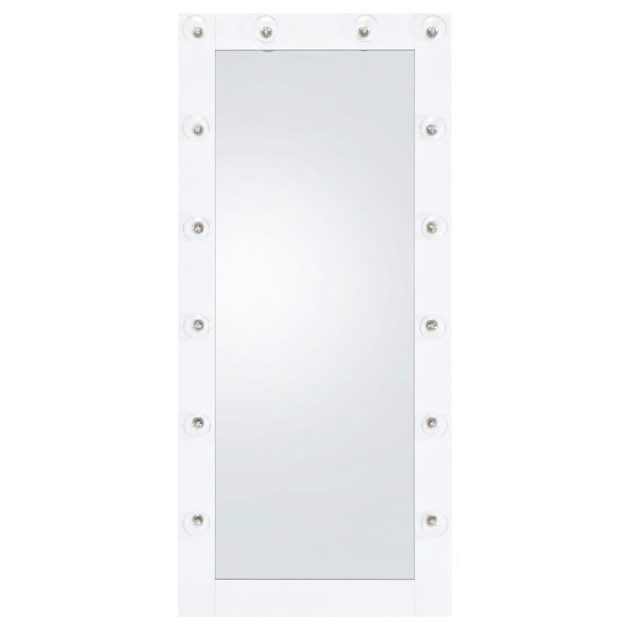 Zayan White Floor Mirror