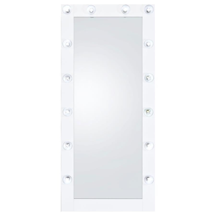 Zayan White Floor Mirror