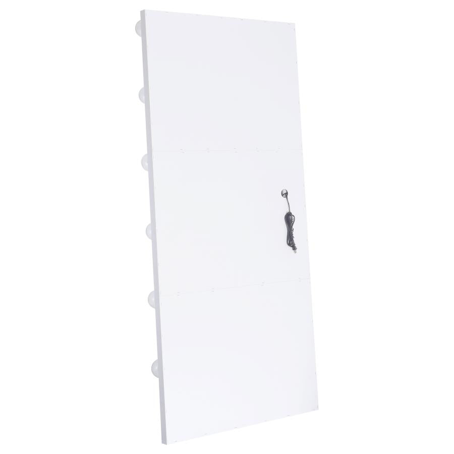 Zayan White Floor Mirror