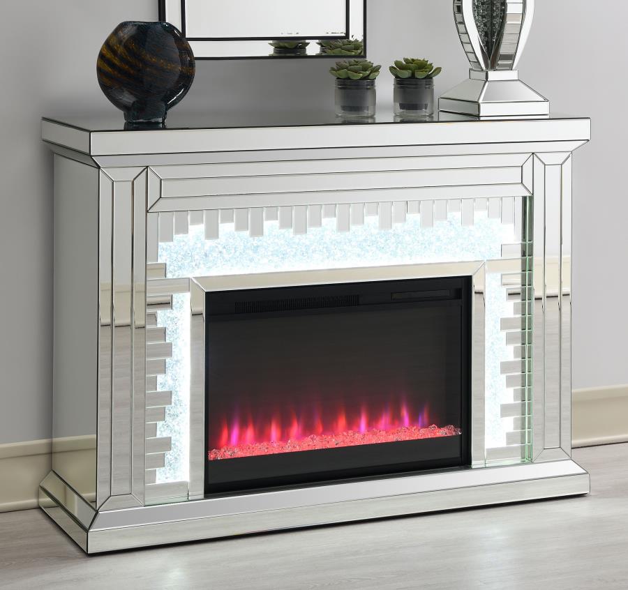 Gilmore Silver Electric Fireplace
