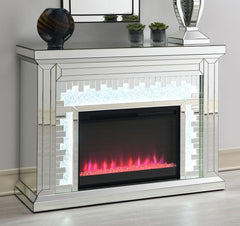 Gilmore Silver Electric Fireplace