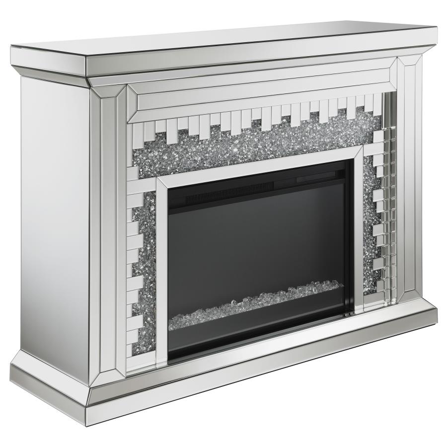 Gilmore Silver Electric Fireplace