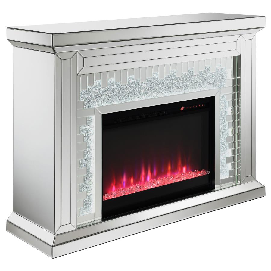 Gilmore Silver Electric Fireplace