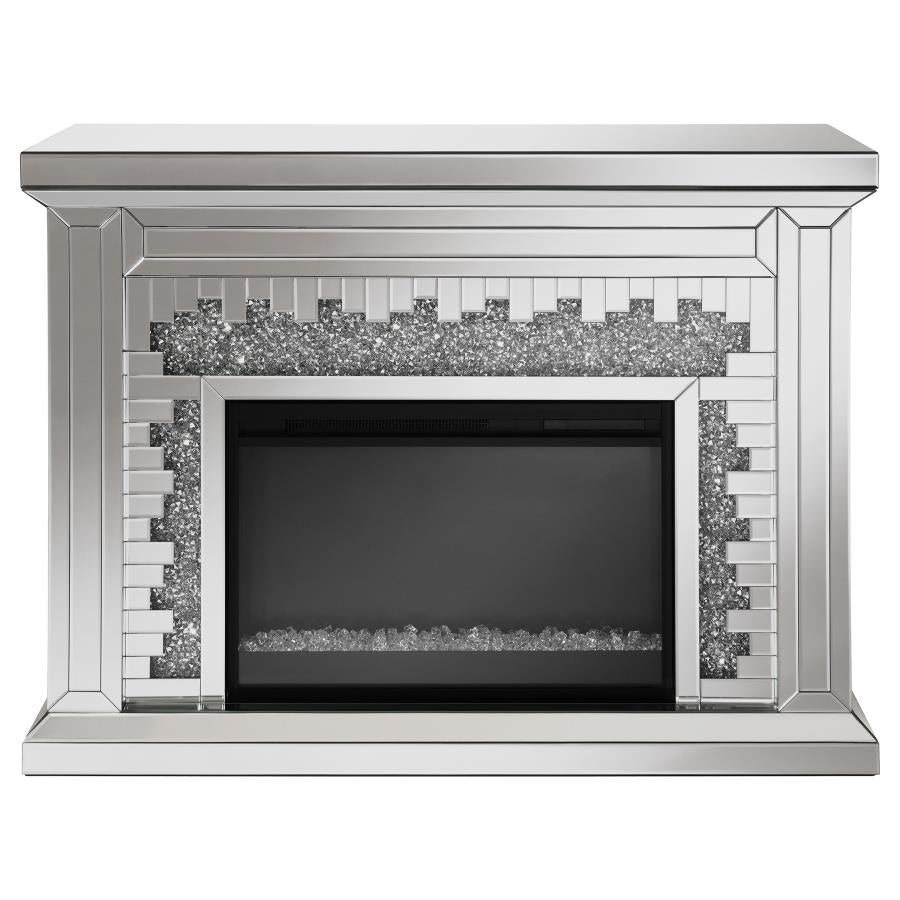Gilmore Silver Electric Fireplace