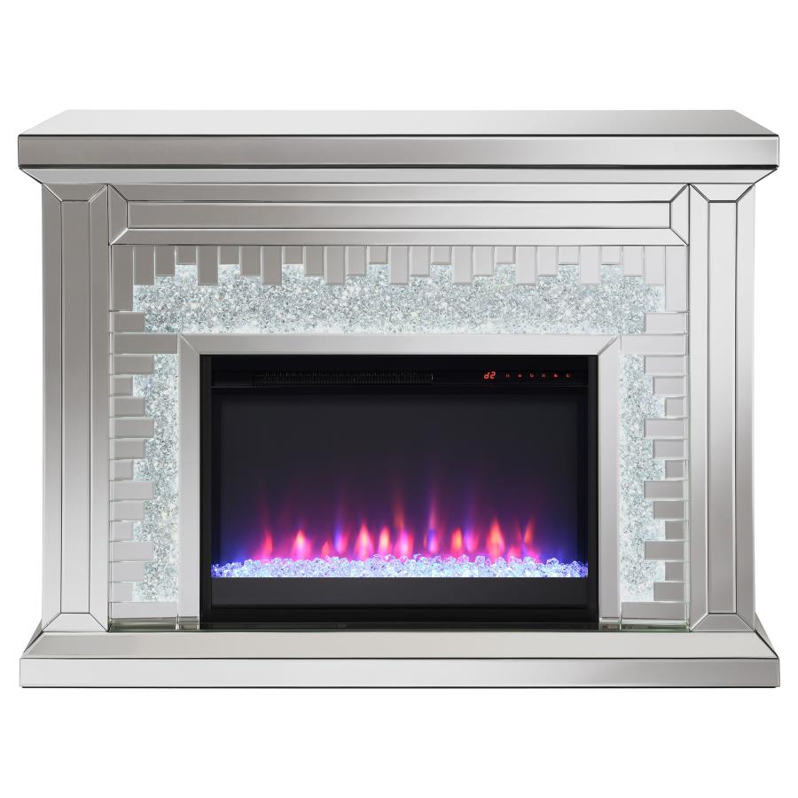 Gilmore Silver Electric Fireplace