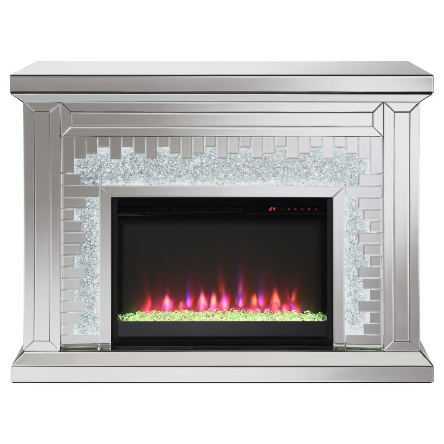 Gilmore Silver Electric Fireplace