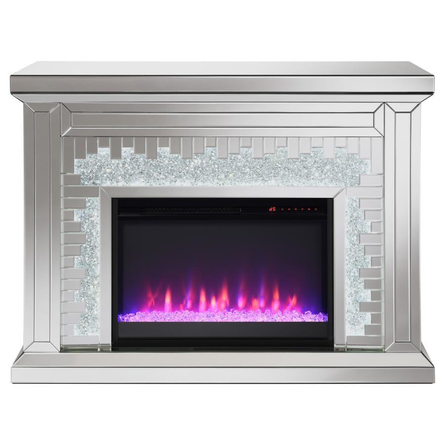Gilmore Silver Electric Fireplace