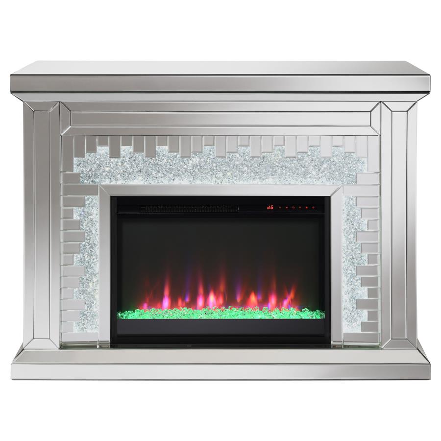 Gilmore Silver Electric Fireplace