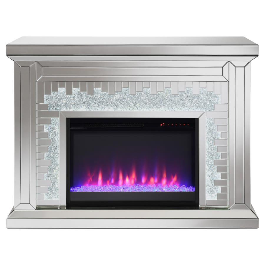 Gilmore Silver Electric Fireplace