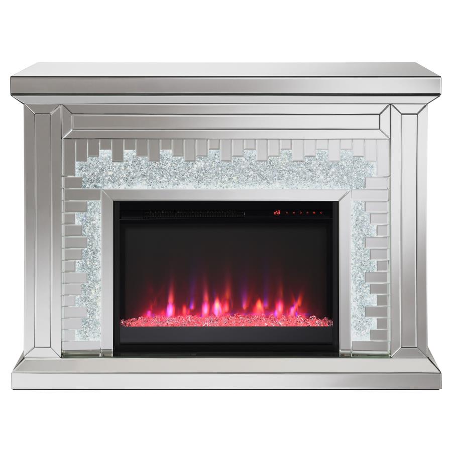 Gilmore Silver Electric Fireplace
