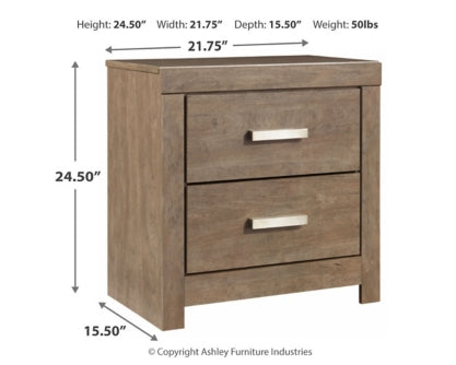 Culverbach Queen/Full Panel Headboard Bed with Mirrored Dresser, Chest and Nightstand