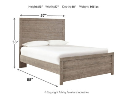 Chime 8 Inch Memory Foam Full Mattress in a Box with Culverbach Full Panel Bed