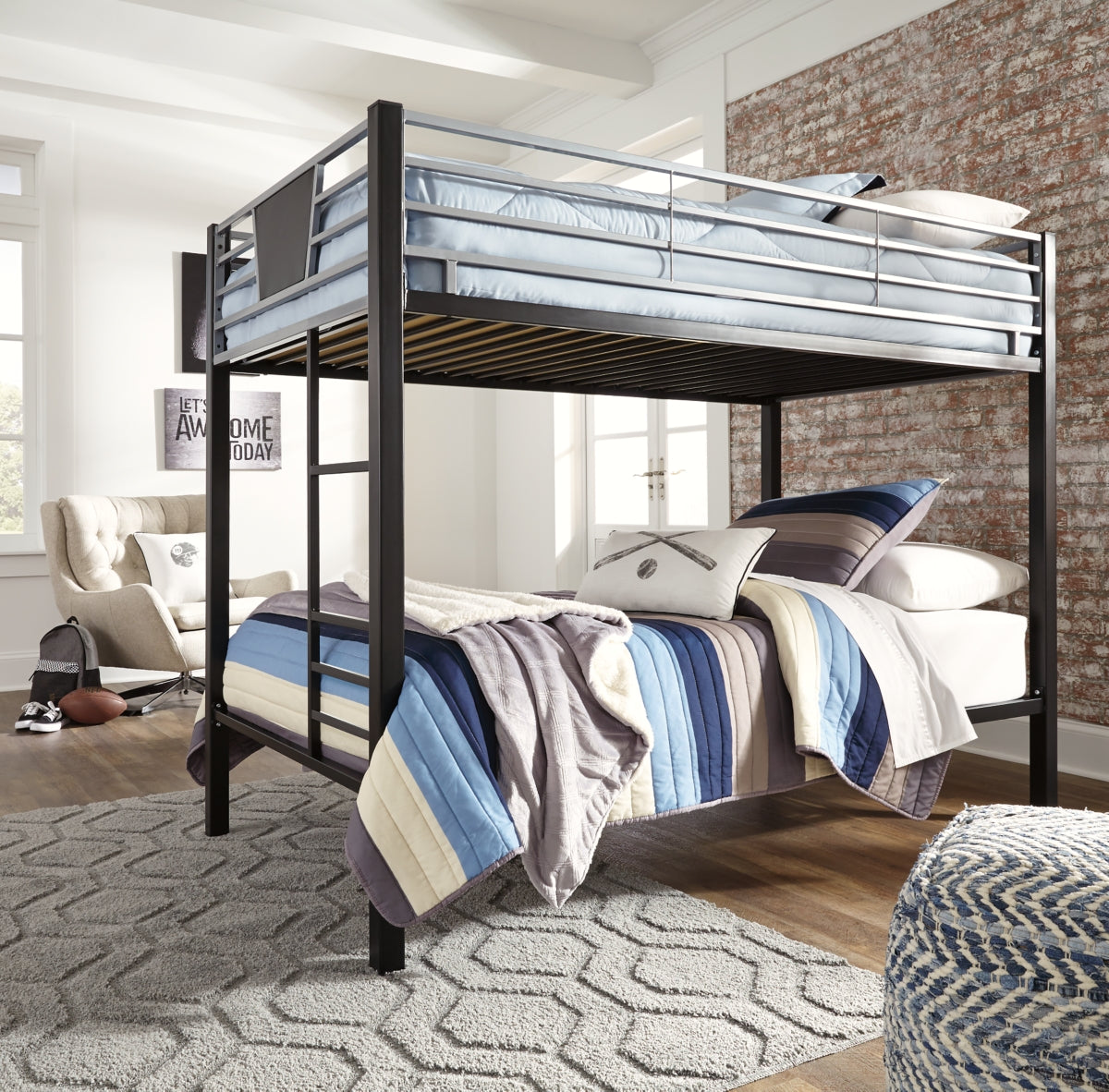 Dinsmore Twin over Twin Bunk Bed with Ladder