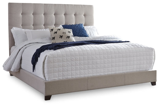 Dolante Queen Upholstered Bed with 12 Inch Memory Foam Queen Mattress, Alcona Sofa, Alcona Loveseat, Bellvern Dining Table and Bellvern Dining Chair