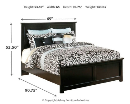 Maribel Queen Panel Bed with Dresser and Mirror