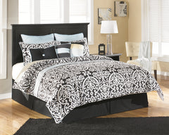 Maribel Queen/Full Panel Headboard Bed with Mirrored Dresser and 2 Nightstands