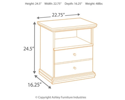 Maribel Queen/Full Panel Headboard Bed with Mirrored Dresser, Chest and Nightstand