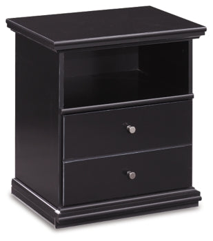Maribel Queen/Full Panel Headboard Bed with Mirrored Dresser, Chest and Nightstand