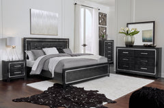 Kaydell King Upholstered Panel Bed with Dresser - PKG002810