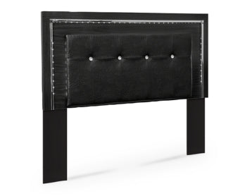 Kaydell Queen/Full Upholstered Panel Headboard Bed with Mirrored Dresser