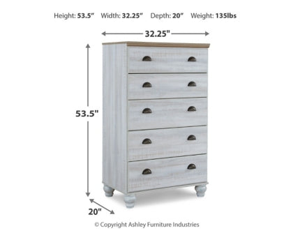 Haven Bay Queen Panel Storage Bed with Mirrored Dresser, Chest and 2 Nightstands