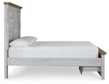 Haven Bay Queen Panel Storage Bed with Mirrored Dresser, Chest and 2 Nightstands