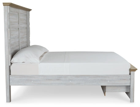 Haven Bay King Panel Storage Bed with Mirrored Dresser, Chest and 2 Nightstands