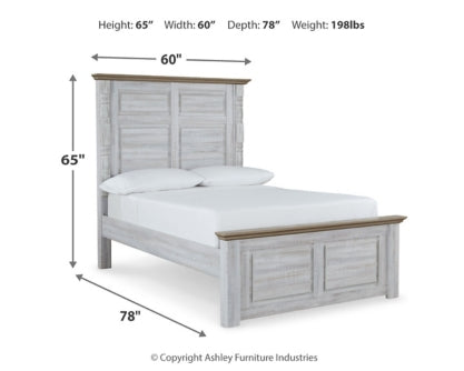 Haven Bay Full Panel Bed with Mirrored Dresser, Chest and 2 Nightstands