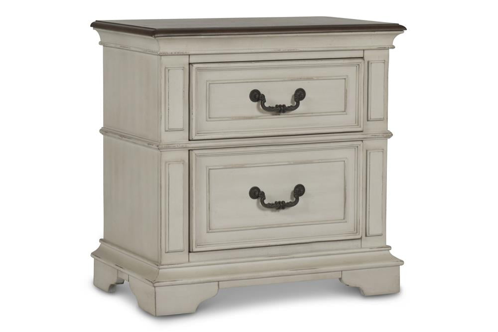 ANASTASIA NIGHTSTAND - ANT. WHITE